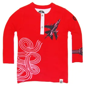 Fighter Jet Henley Baby Shirt by: Mini Shatsu
