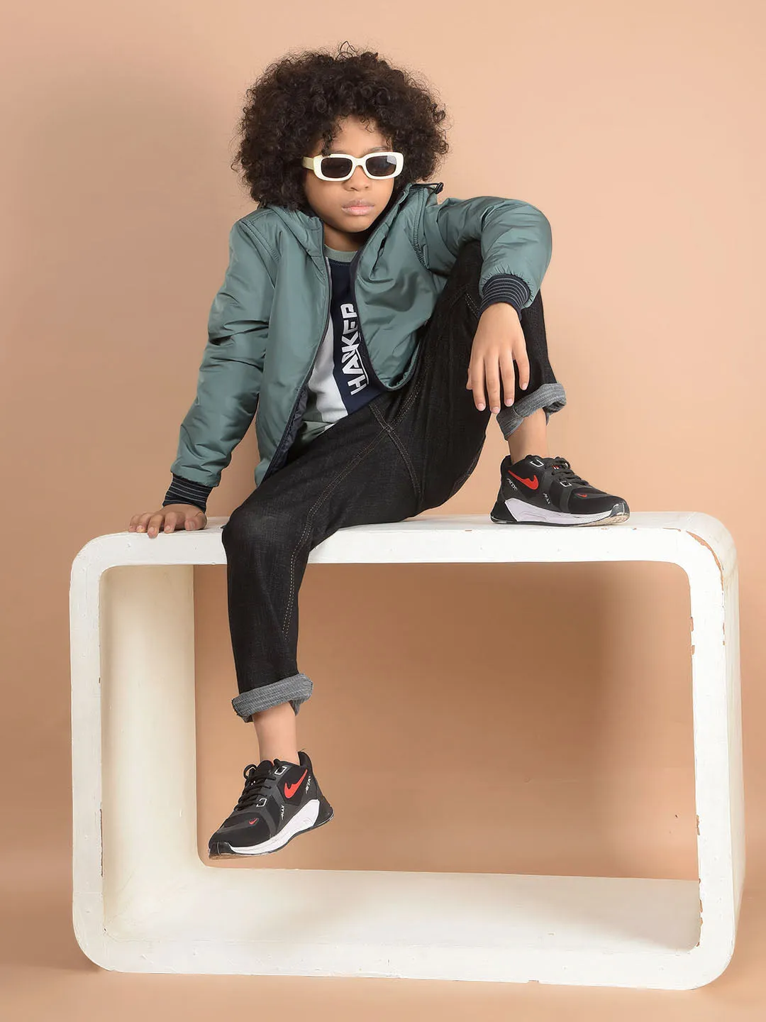 Green Reversible Hooded Neck Quilted Jacket