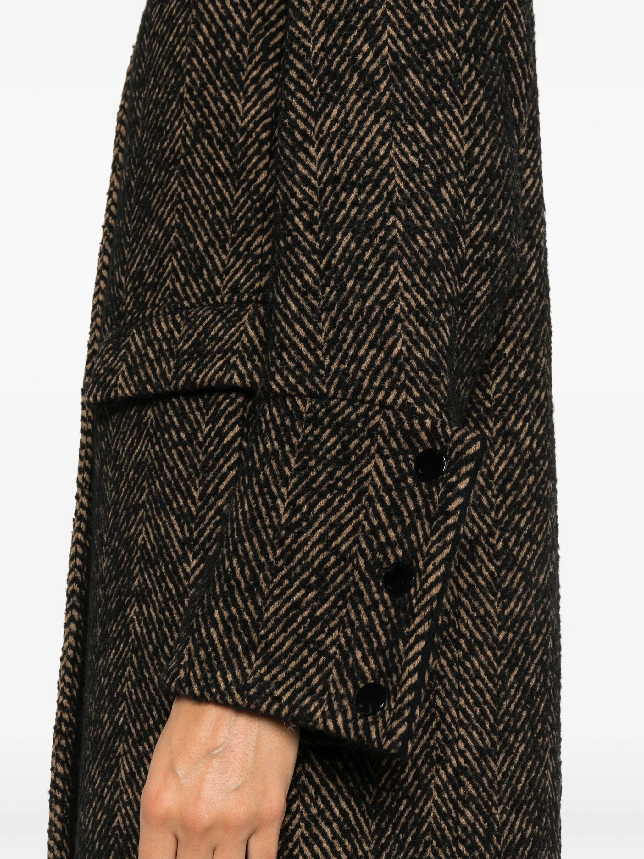 Herringbone wool coat