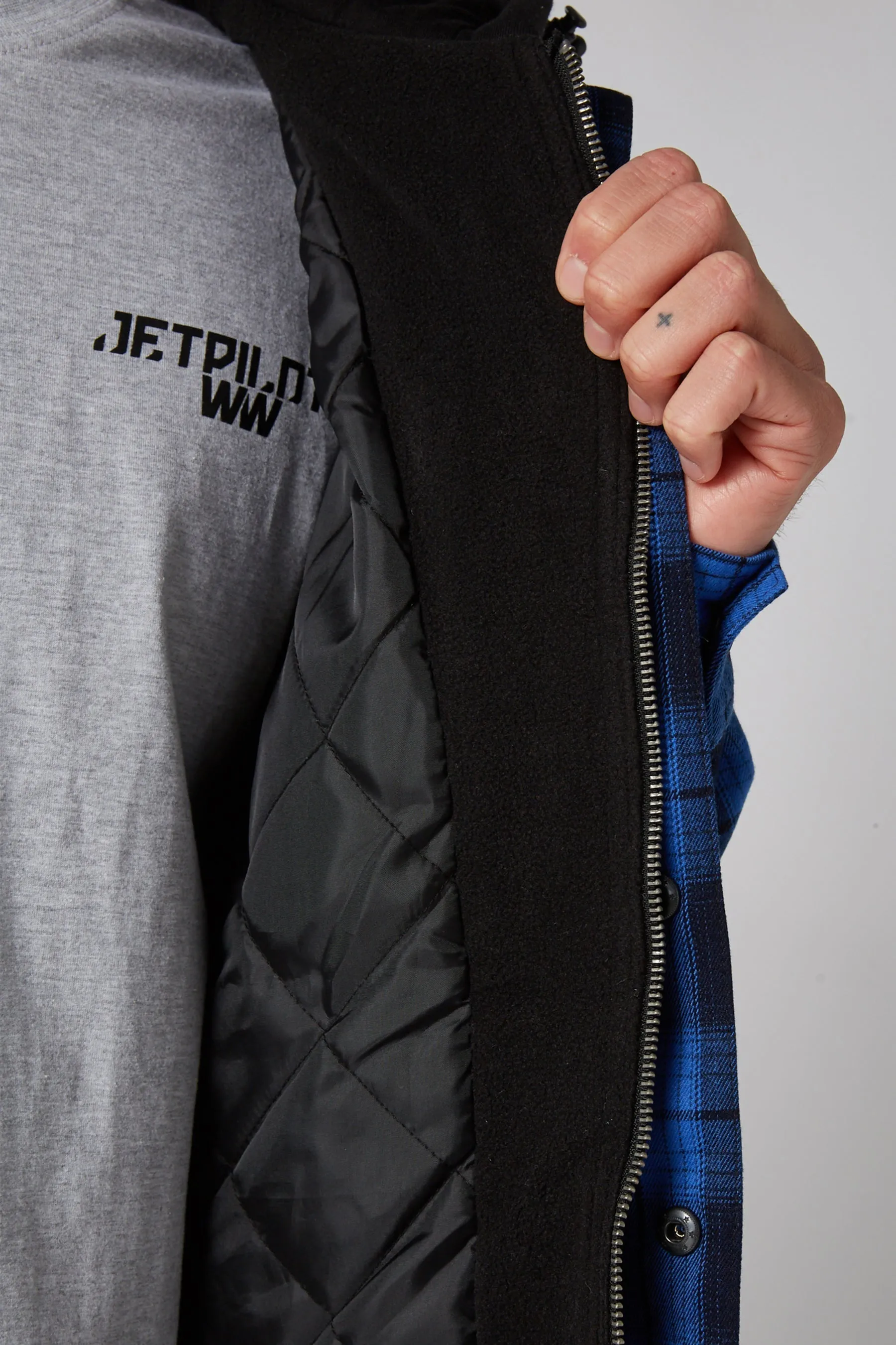 JP Quilted Flannel Jacket - Blue