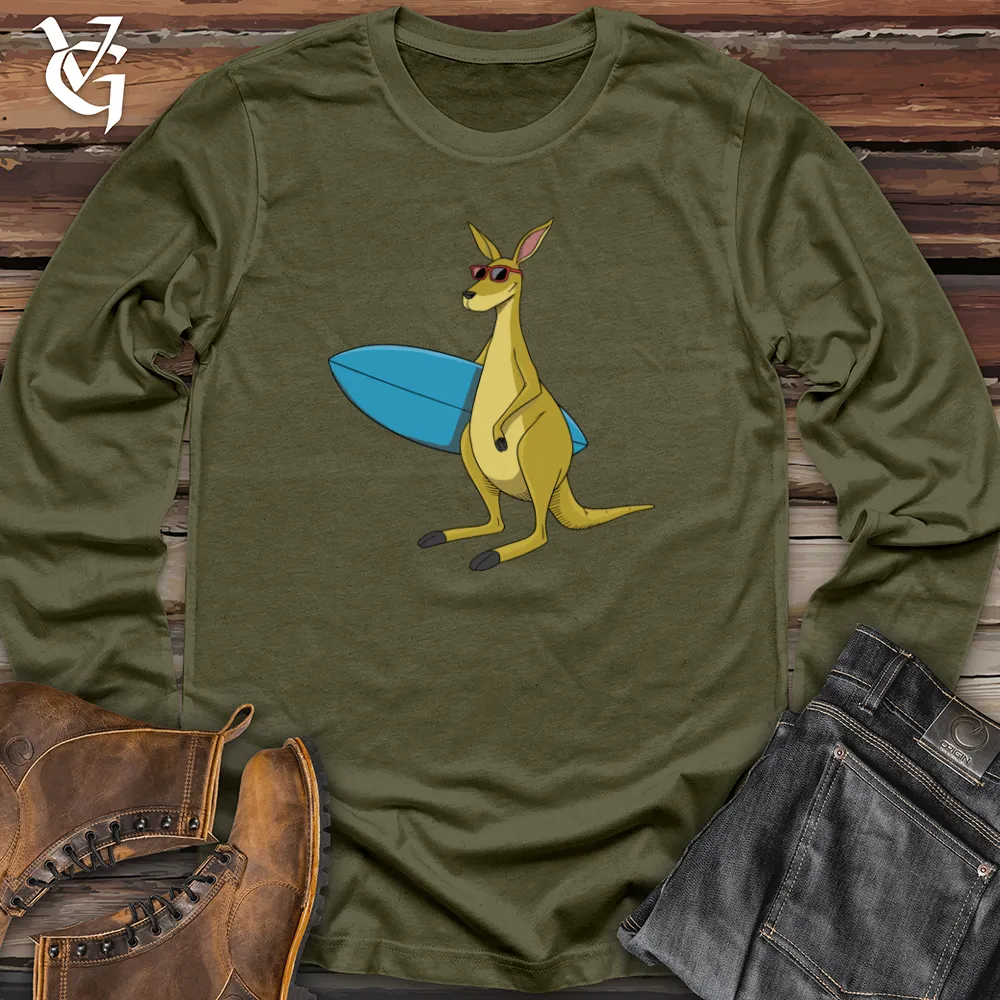 Kangaroo With Surfboard Long Sleeve