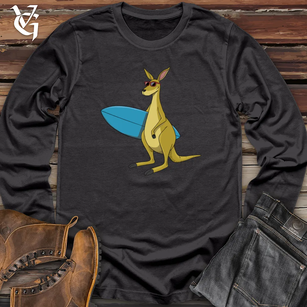 Kangaroo With Surfboard Long Sleeve