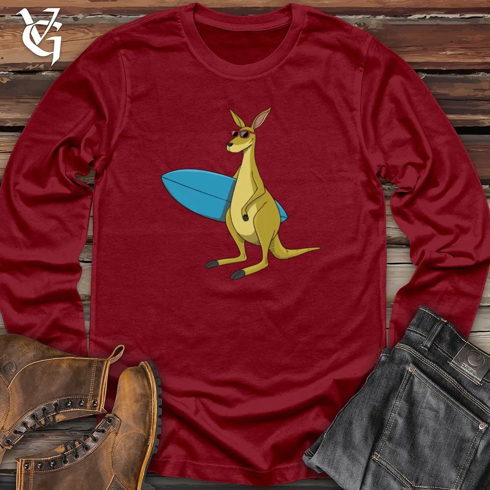 Kangaroo With Surfboard Long Sleeve