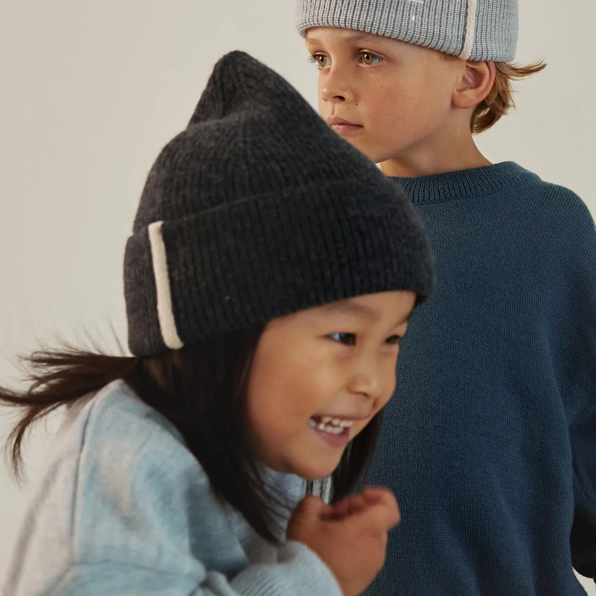 Knitted Jumper in Blue Grey by Gray Label