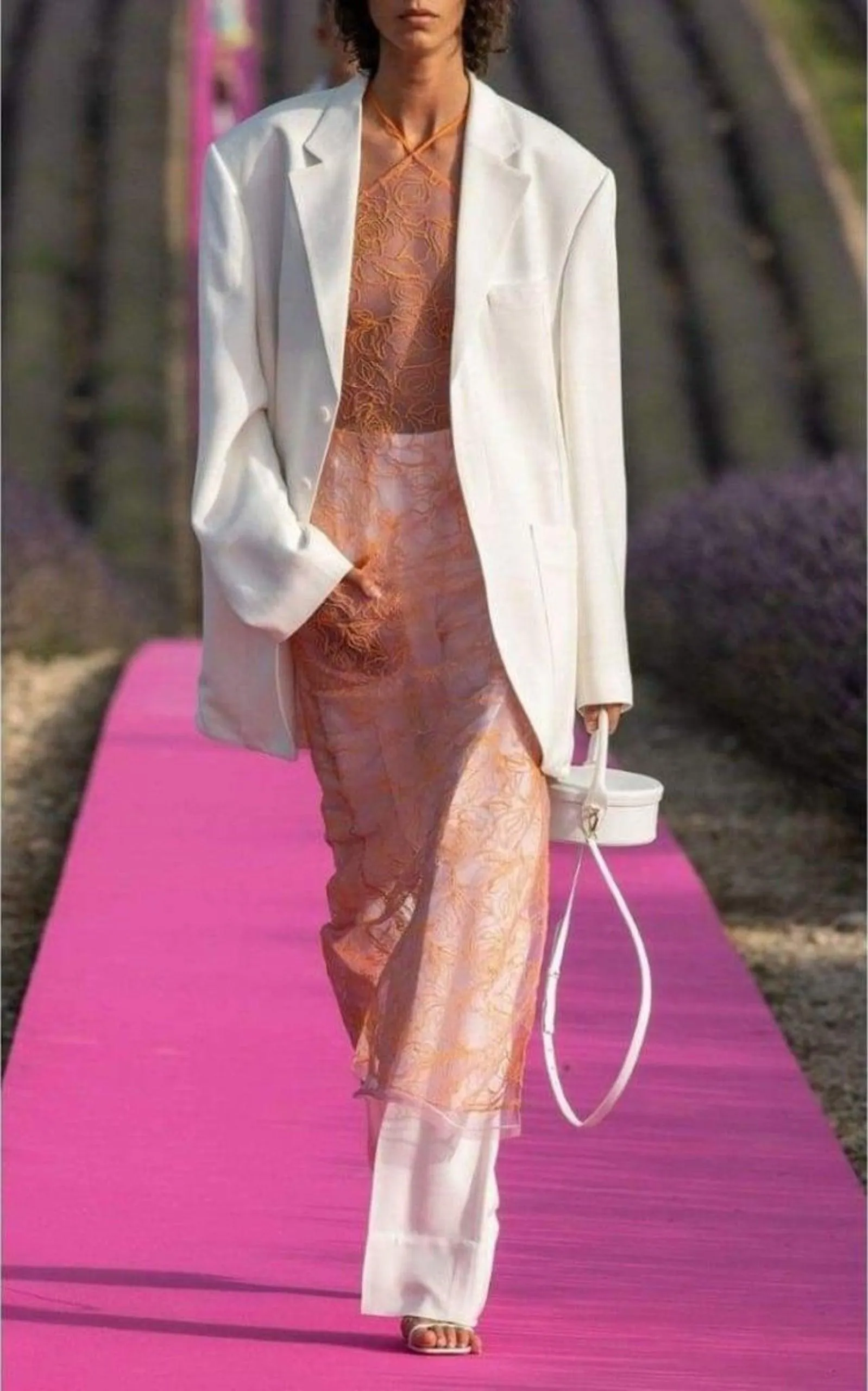 La Robe Lavandou Chiffon Midi Dress