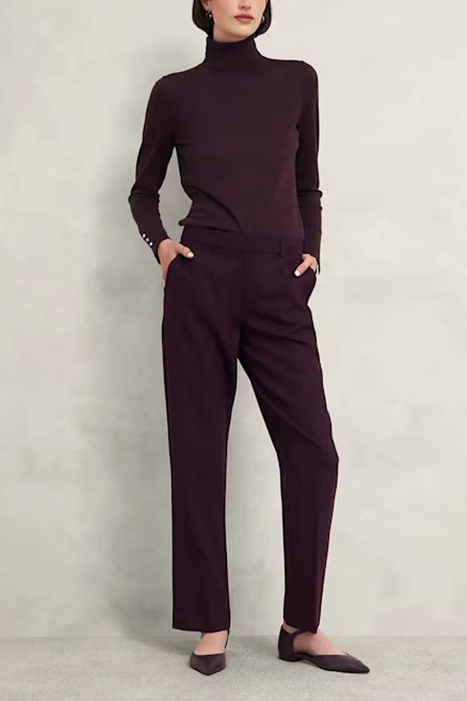 Lara Merino Wool Roll Neck Jumper