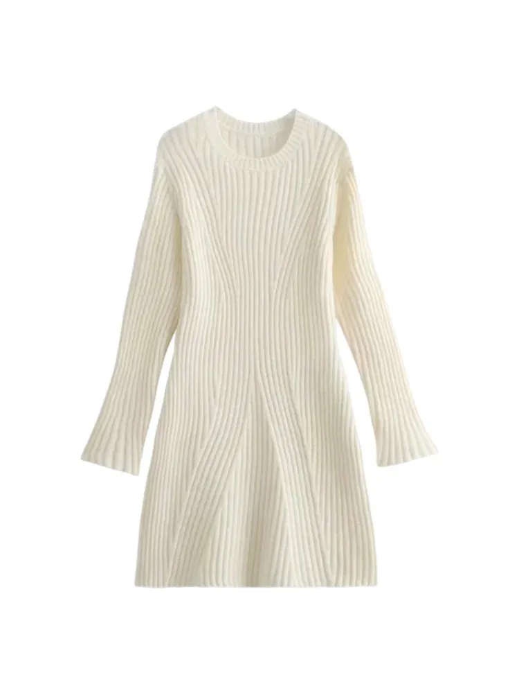 Lisa Ribbed Knit Sweater Dress