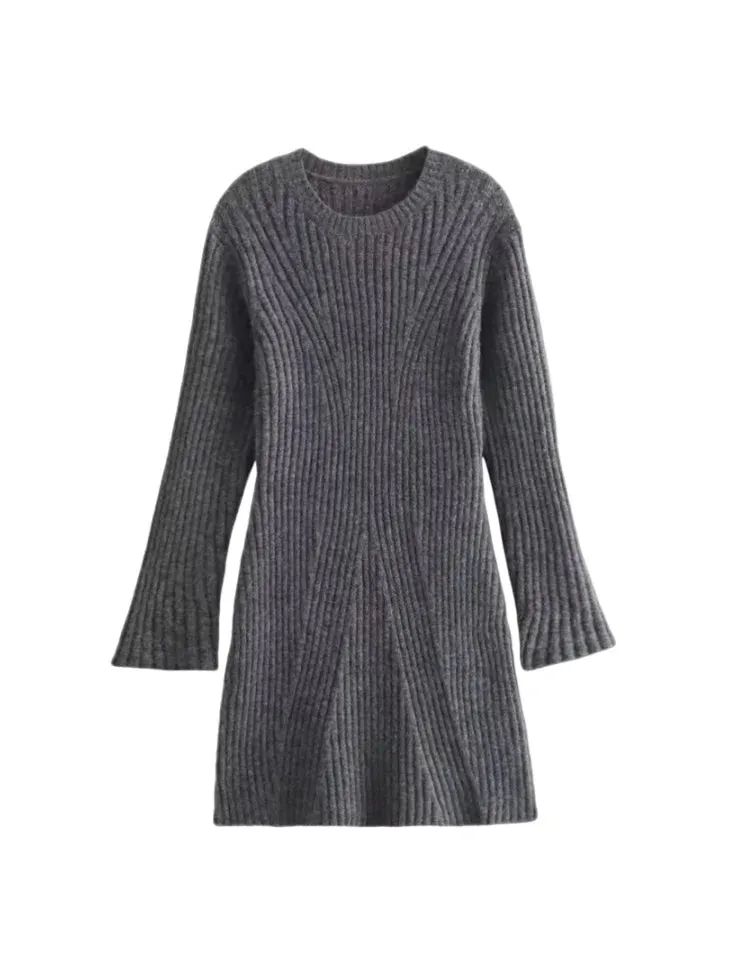 Lisa Ribbed Knit Sweater Dress