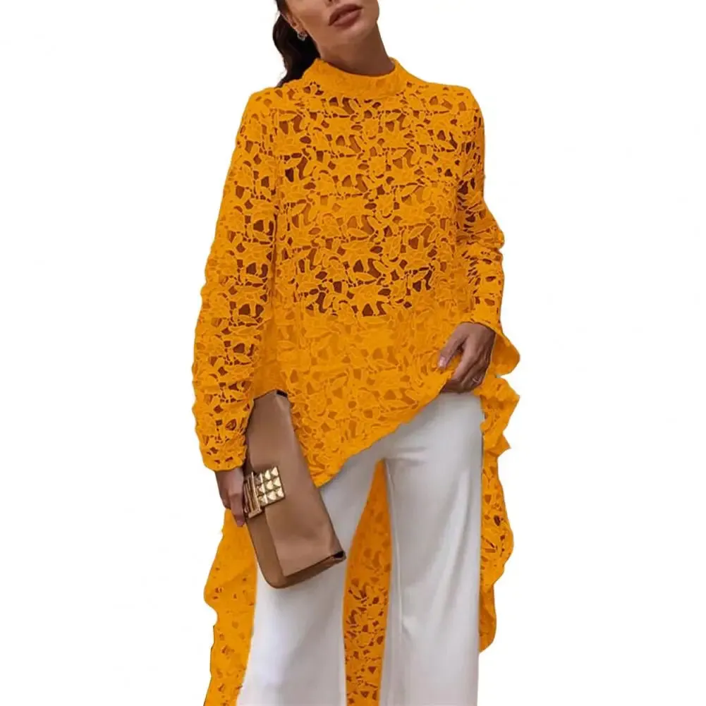 Long Sleeve Mesh Top
