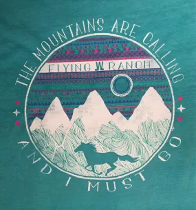 Long Sleeve Turquoise Mountains Are Calling T-Shirt