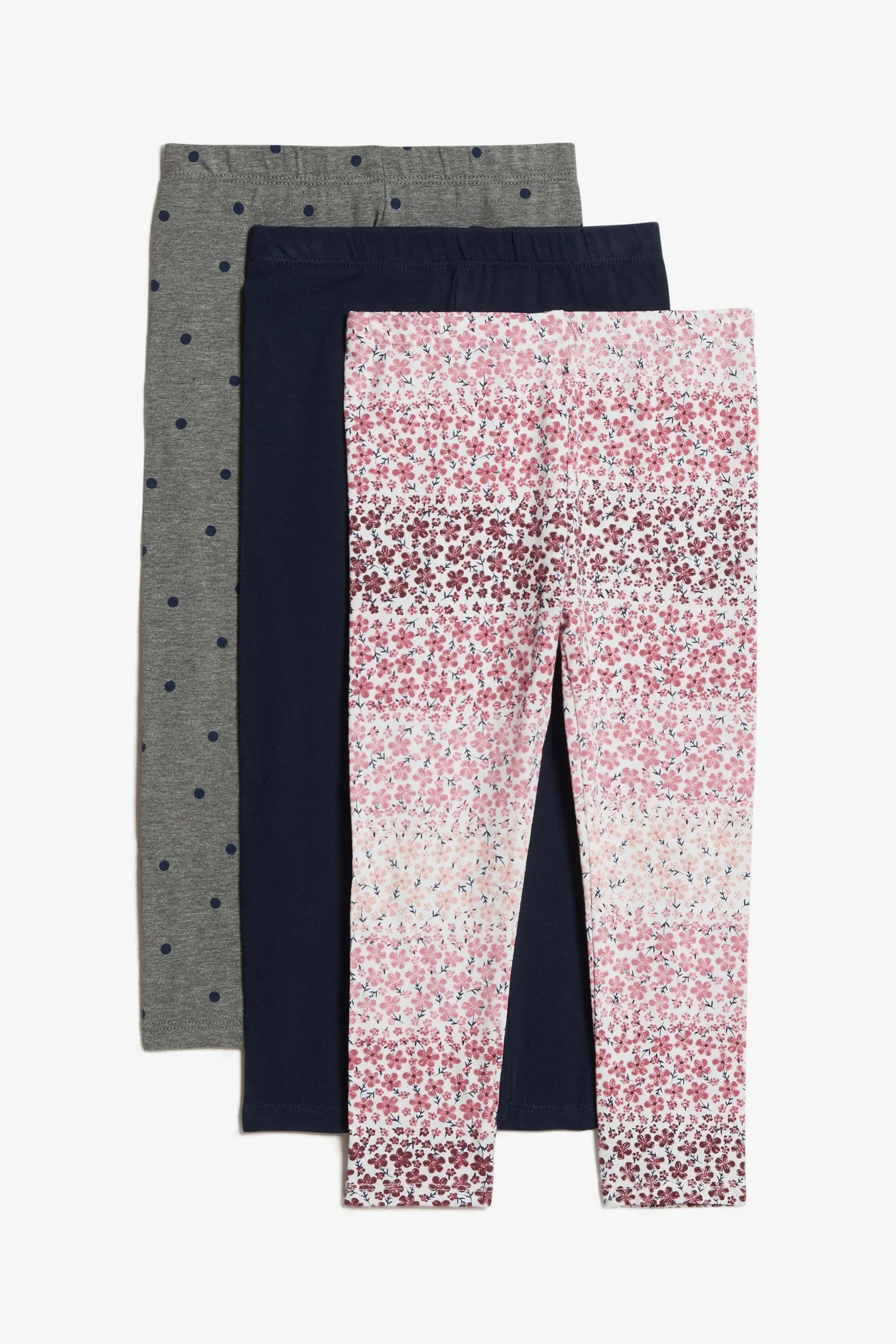 Lot de 3 leggings en coton - Enfant fille
