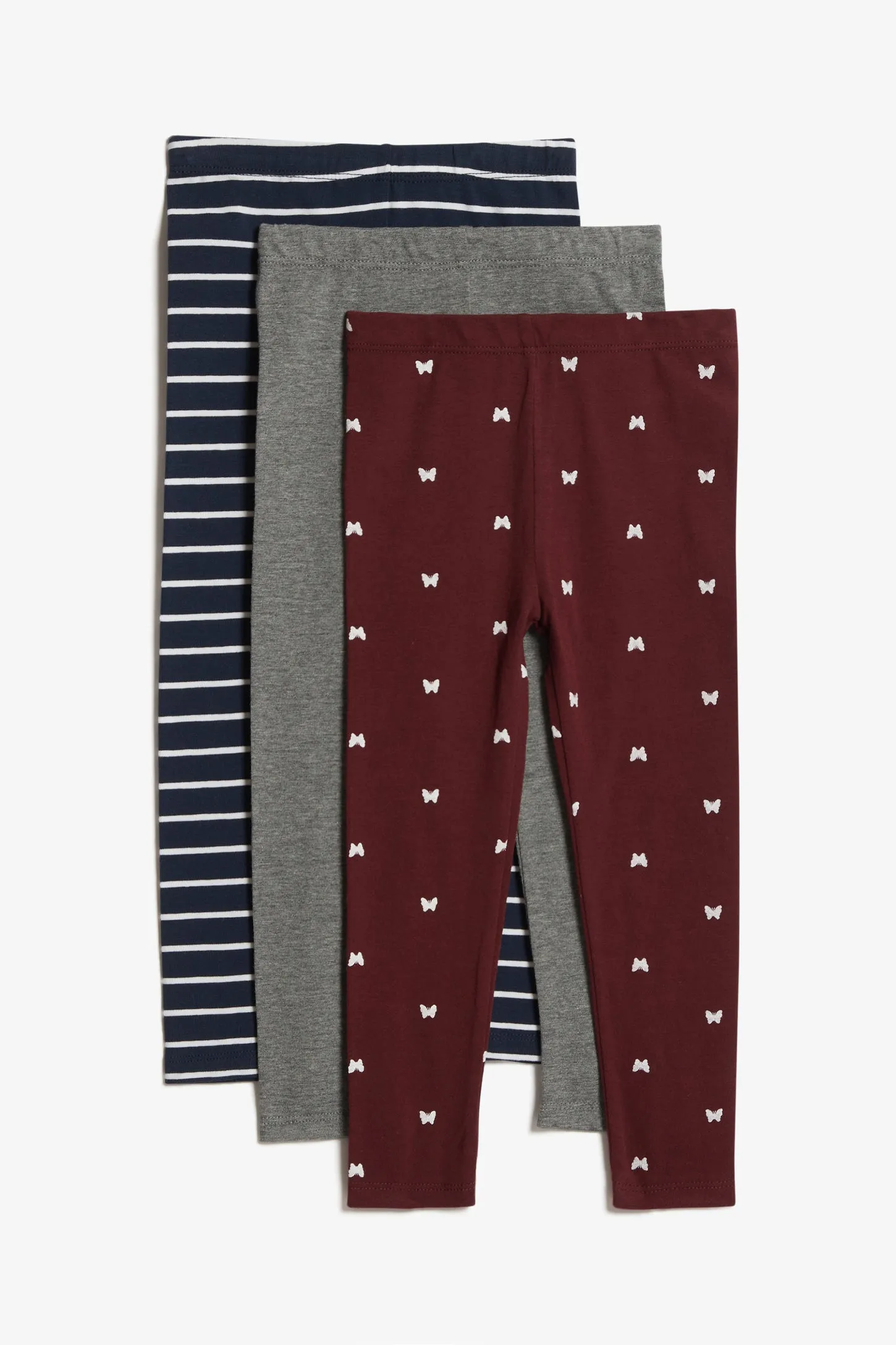 Lot de 3 leggings en coton - Enfant fille