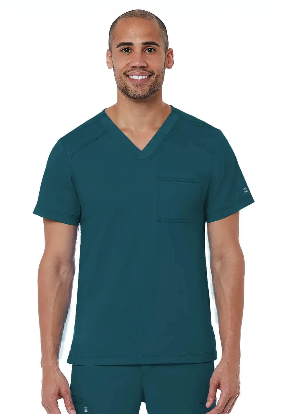 Maevn Men's Basic V-Neck Scrub Top