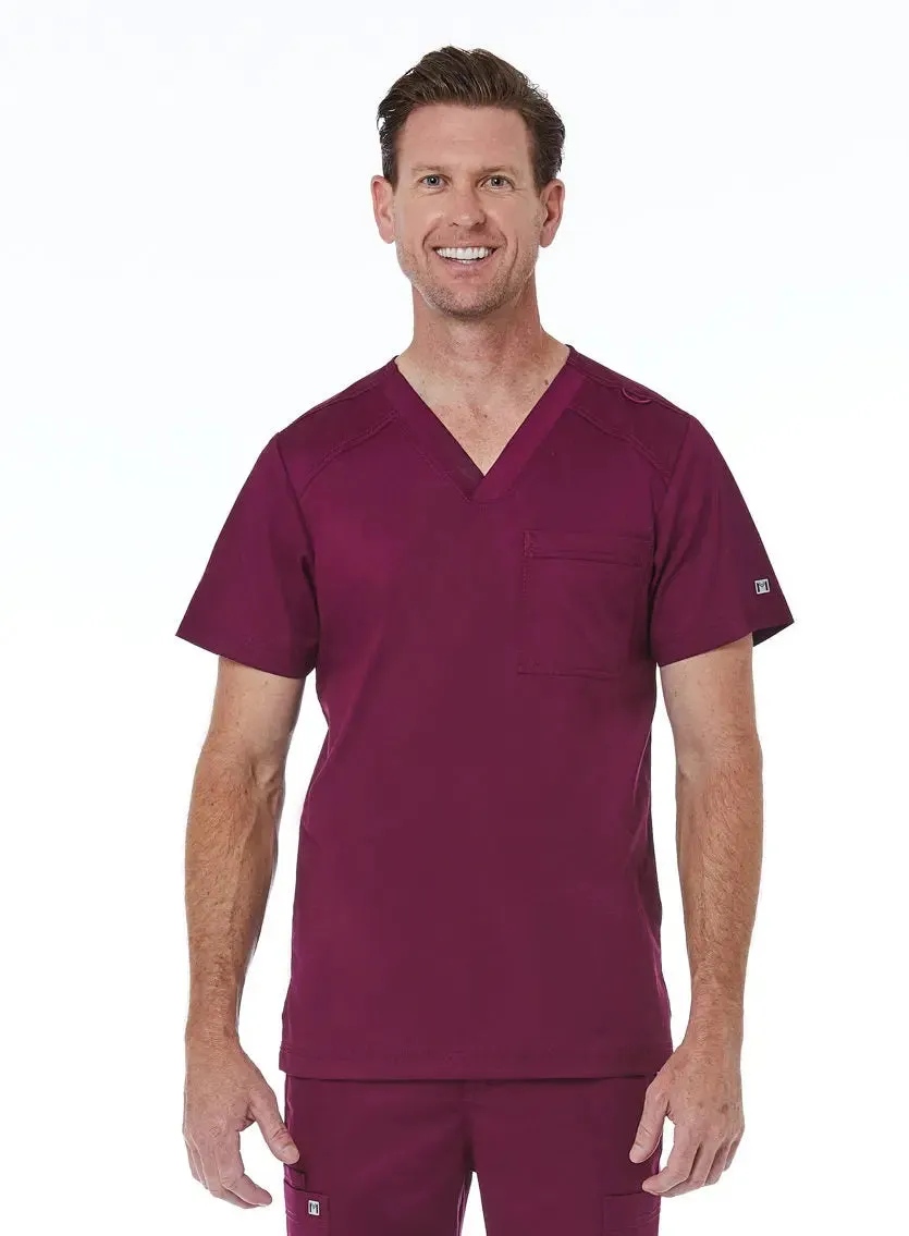 Maevn Men's Basic V-Neck Scrub Top