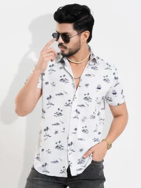 Men's Basic Collar Casual Half Sleeve Shirt