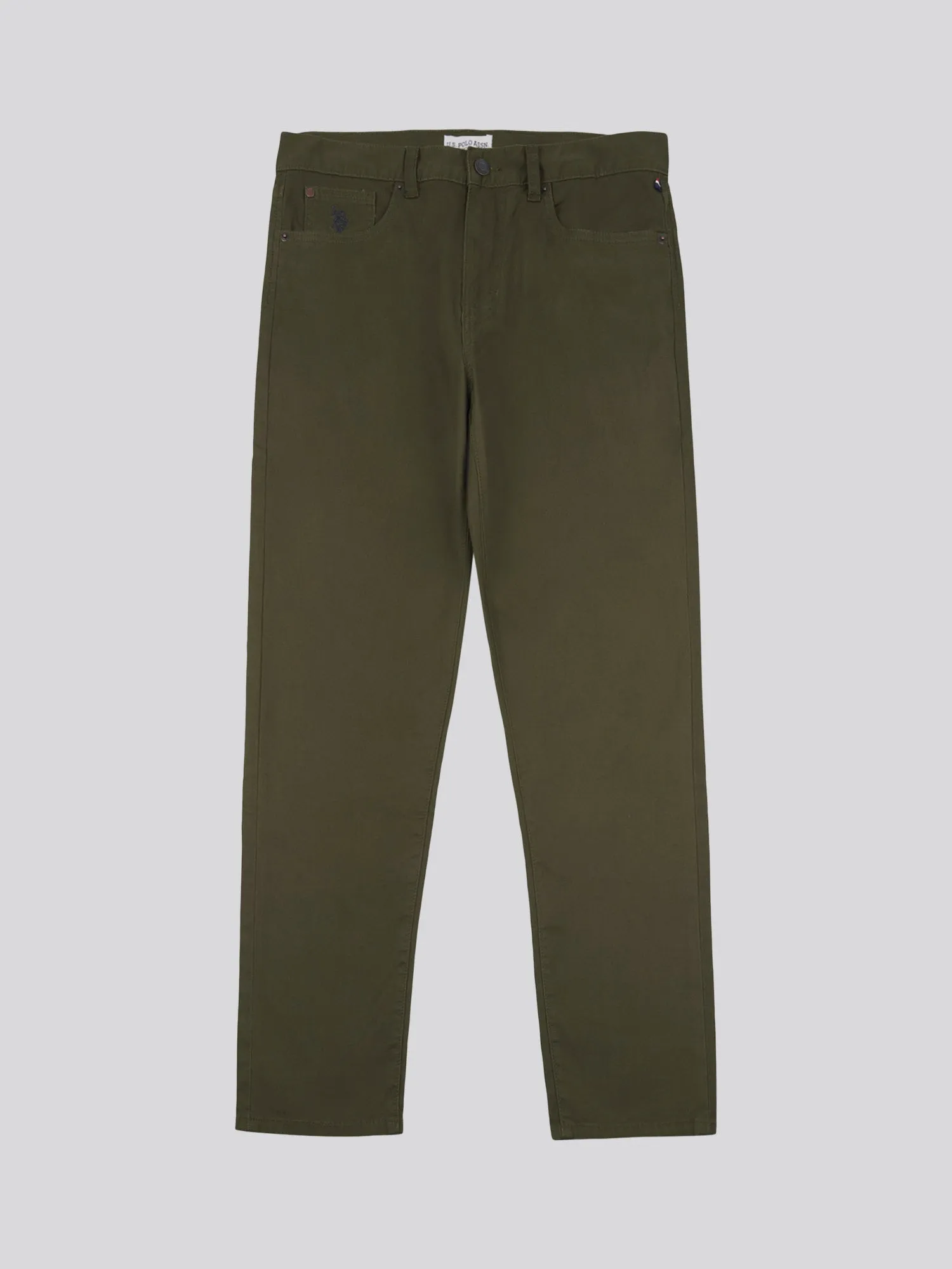 Mens Bedford Cord 5 Pocket Trousers in Forest Night