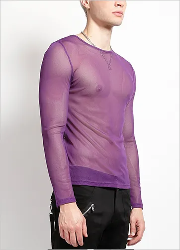 MENS FISHNET LS - PURPLE