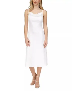 MICHAEL Michael Kors Womens Sequin Midi Slip Dress Small White