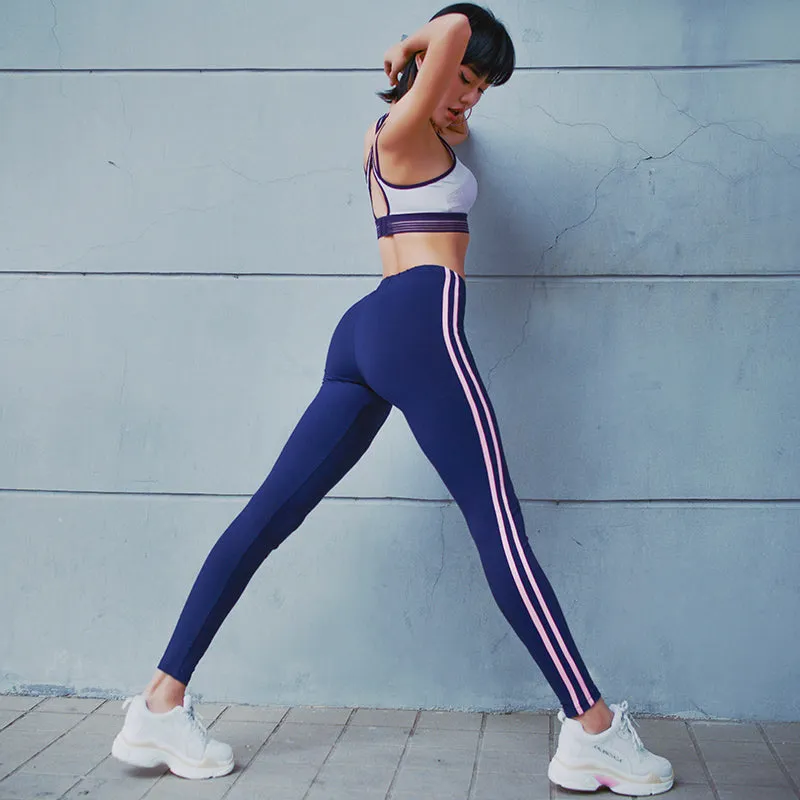 MIP GYM LEGGINGS WITH CONTRAST DOUBLE STRIPE