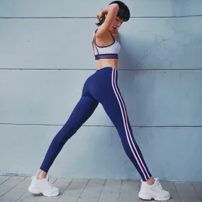 MIP GYM LEGGINGS WITH CONTRAST DOUBLE STRIPE