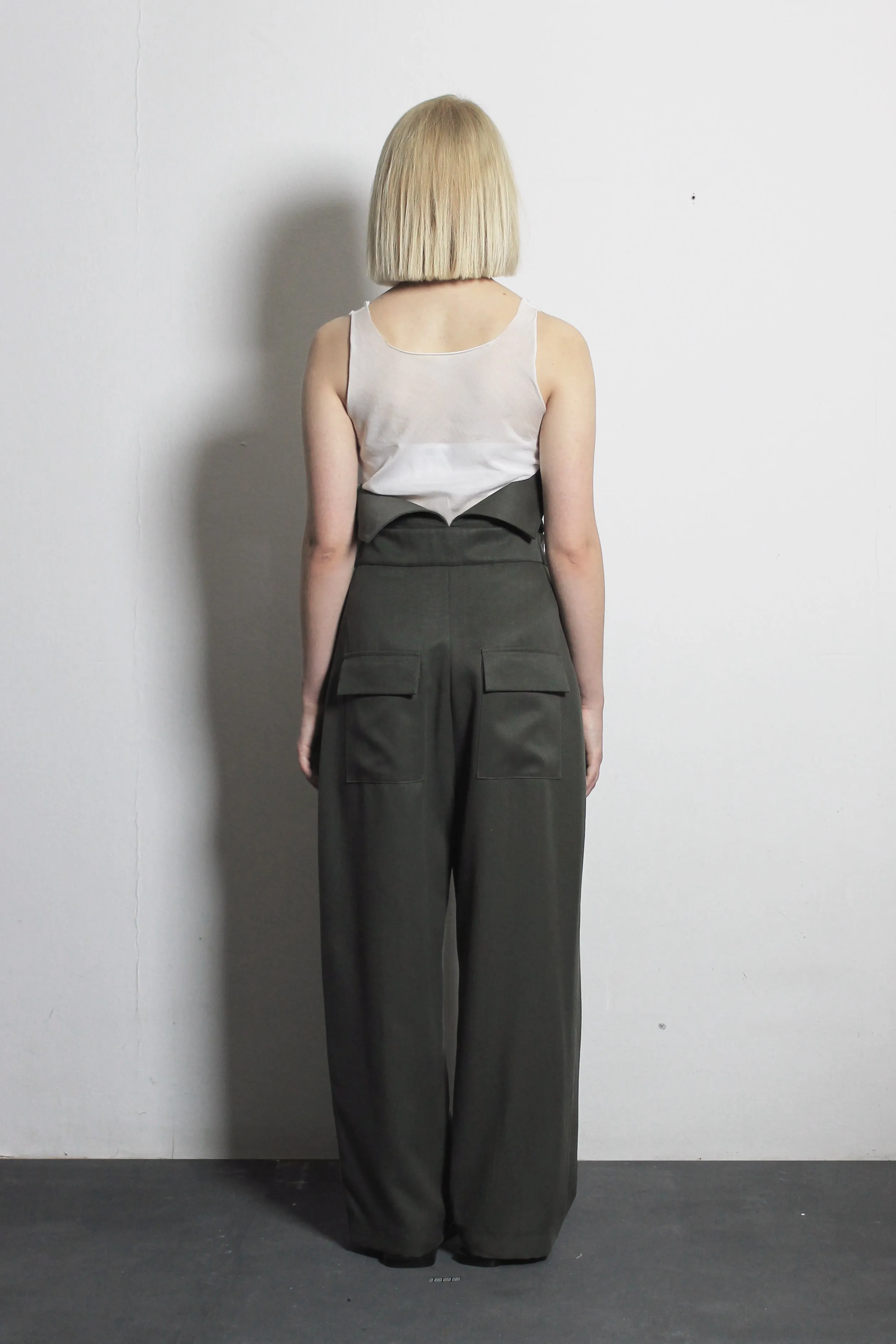 Olive Cotton Trousers