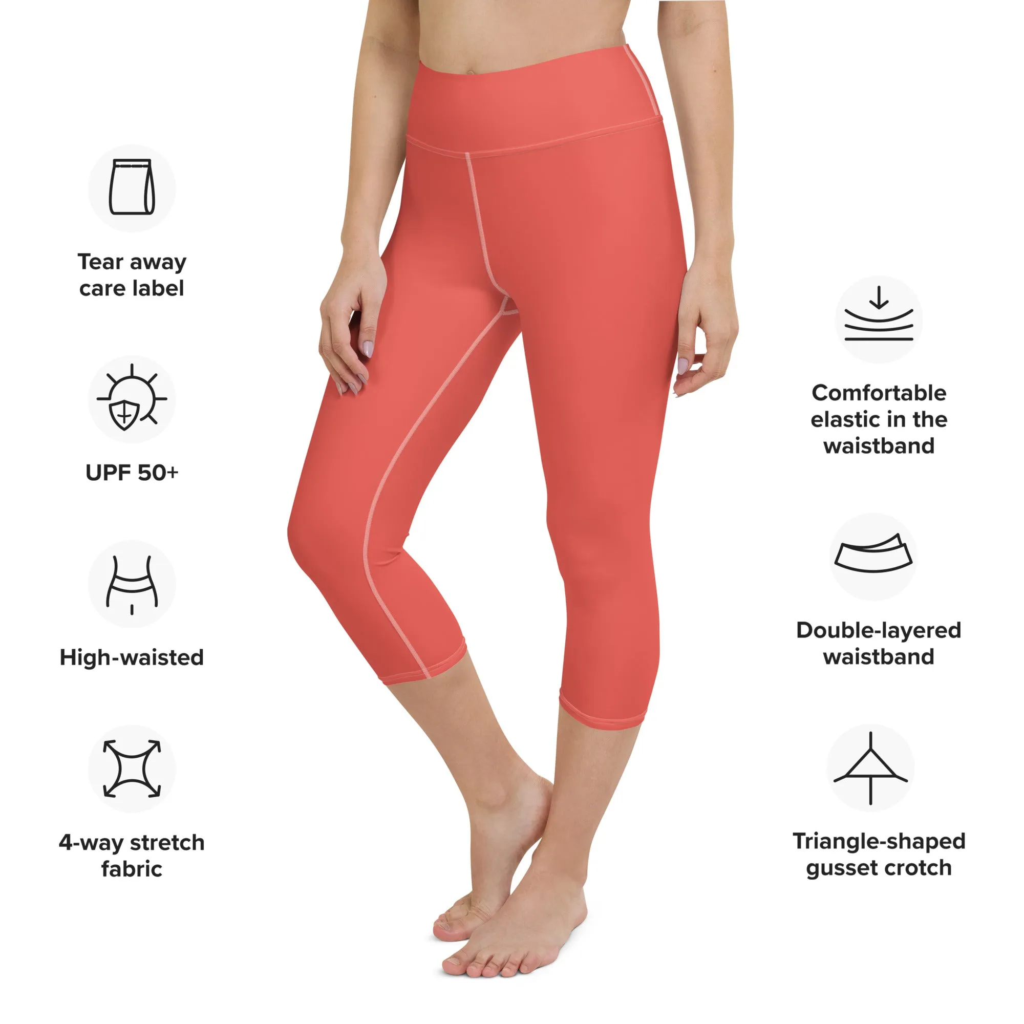 Orange Kiss Yoga Capri Leggings | Sports Capri Leggings, lioness-love