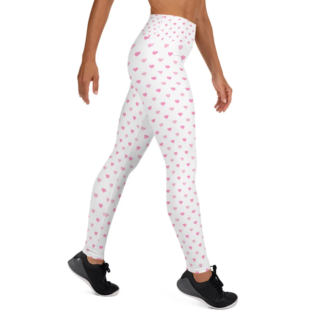 Pink Hearts Faith Leggings
