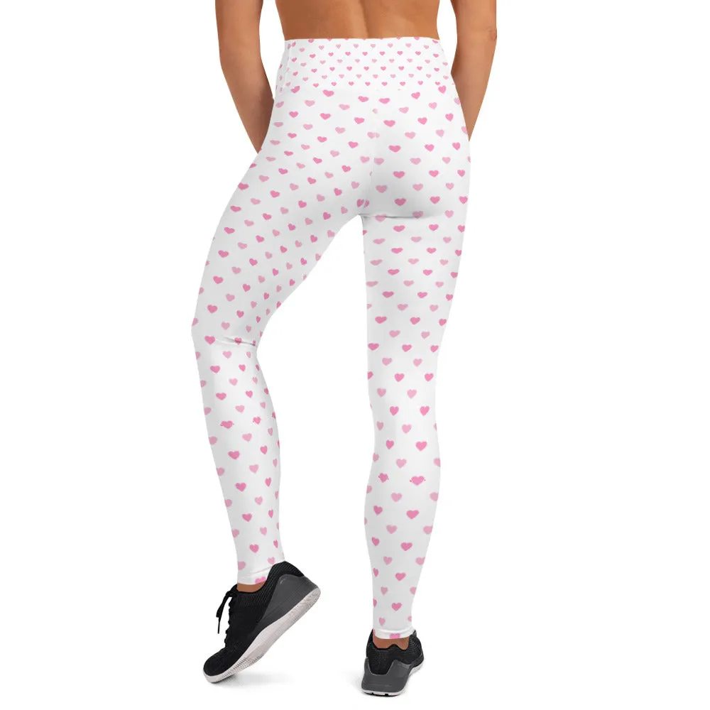 Pink Hearts Faith Leggings
