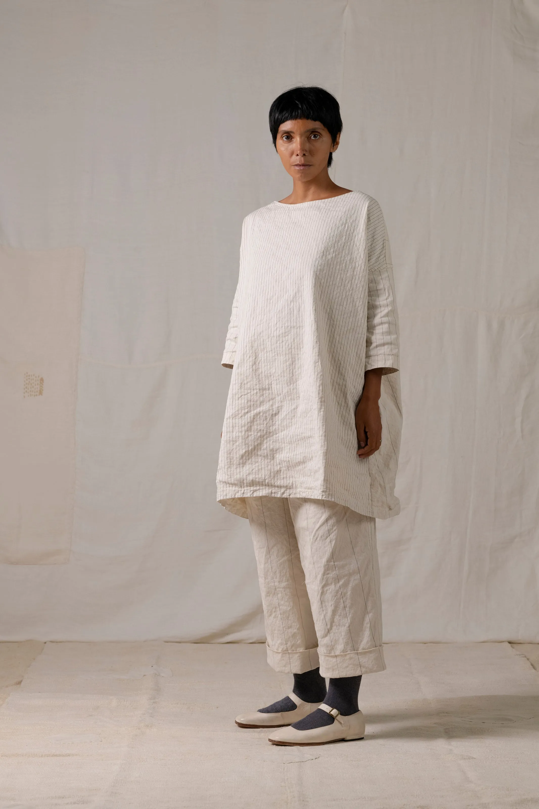 Pinstriped Tunic Natural