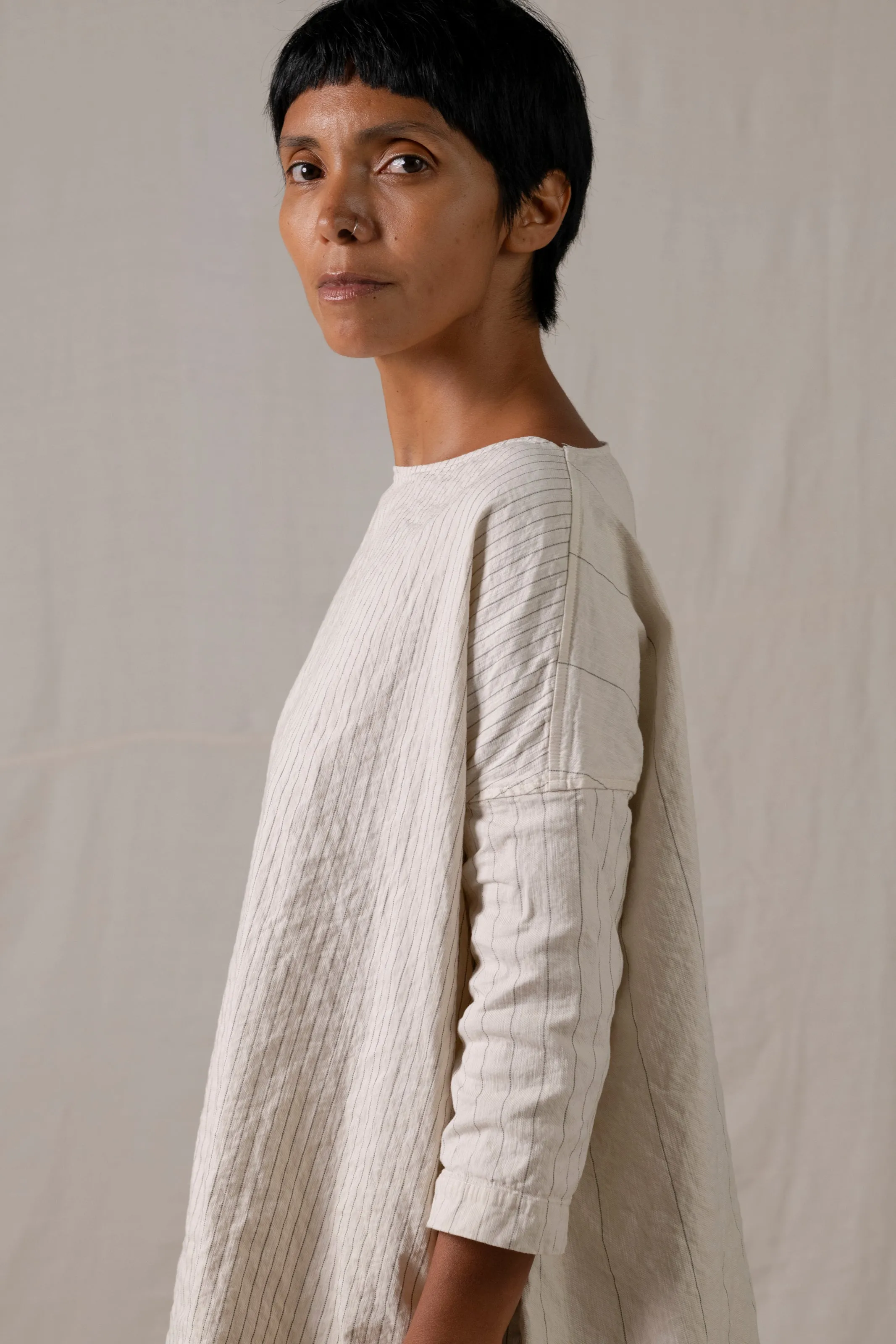 Pinstriped Tunic Natural