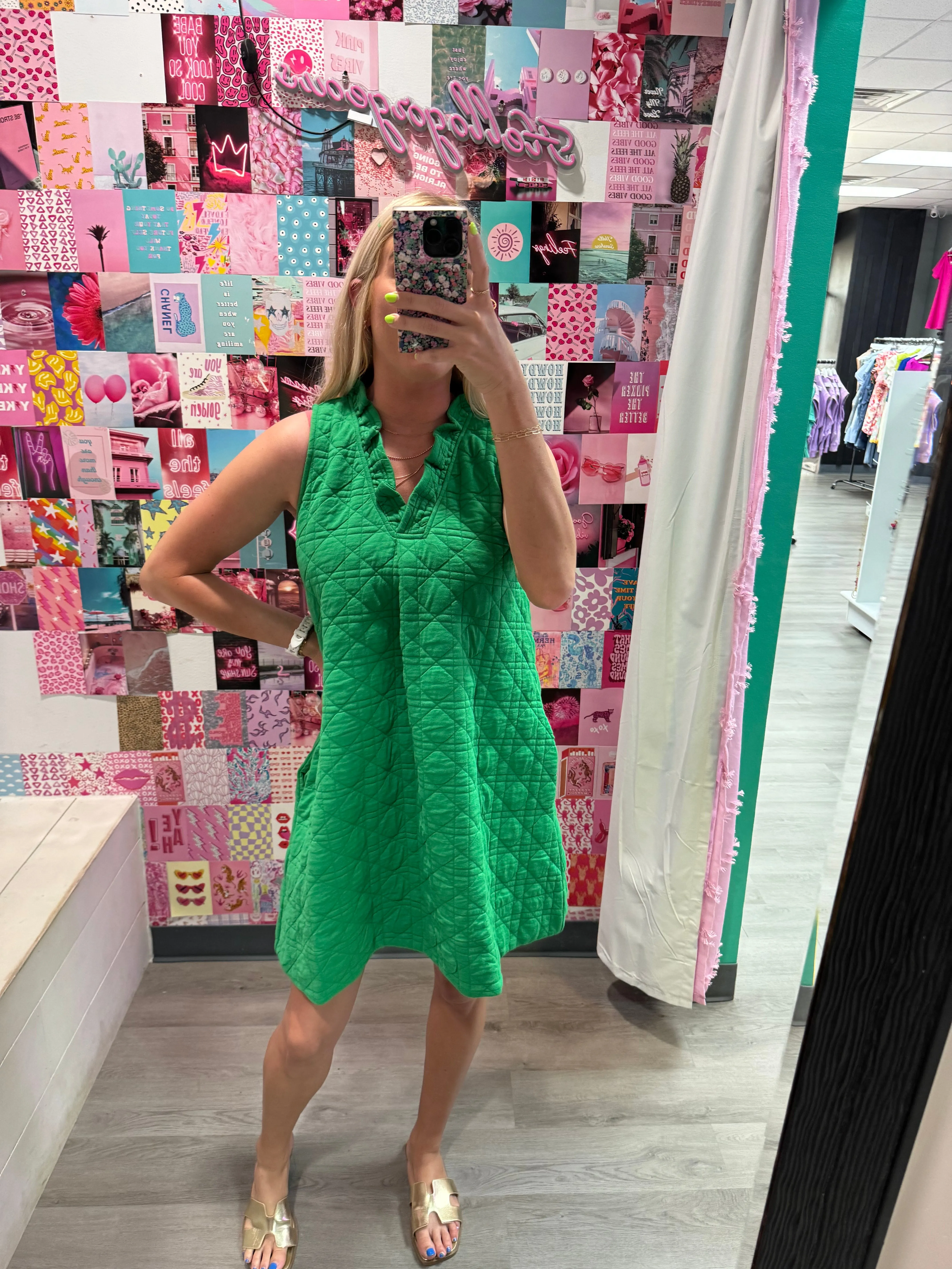 Planning Trips Dress - Green - ONLINE ONLY