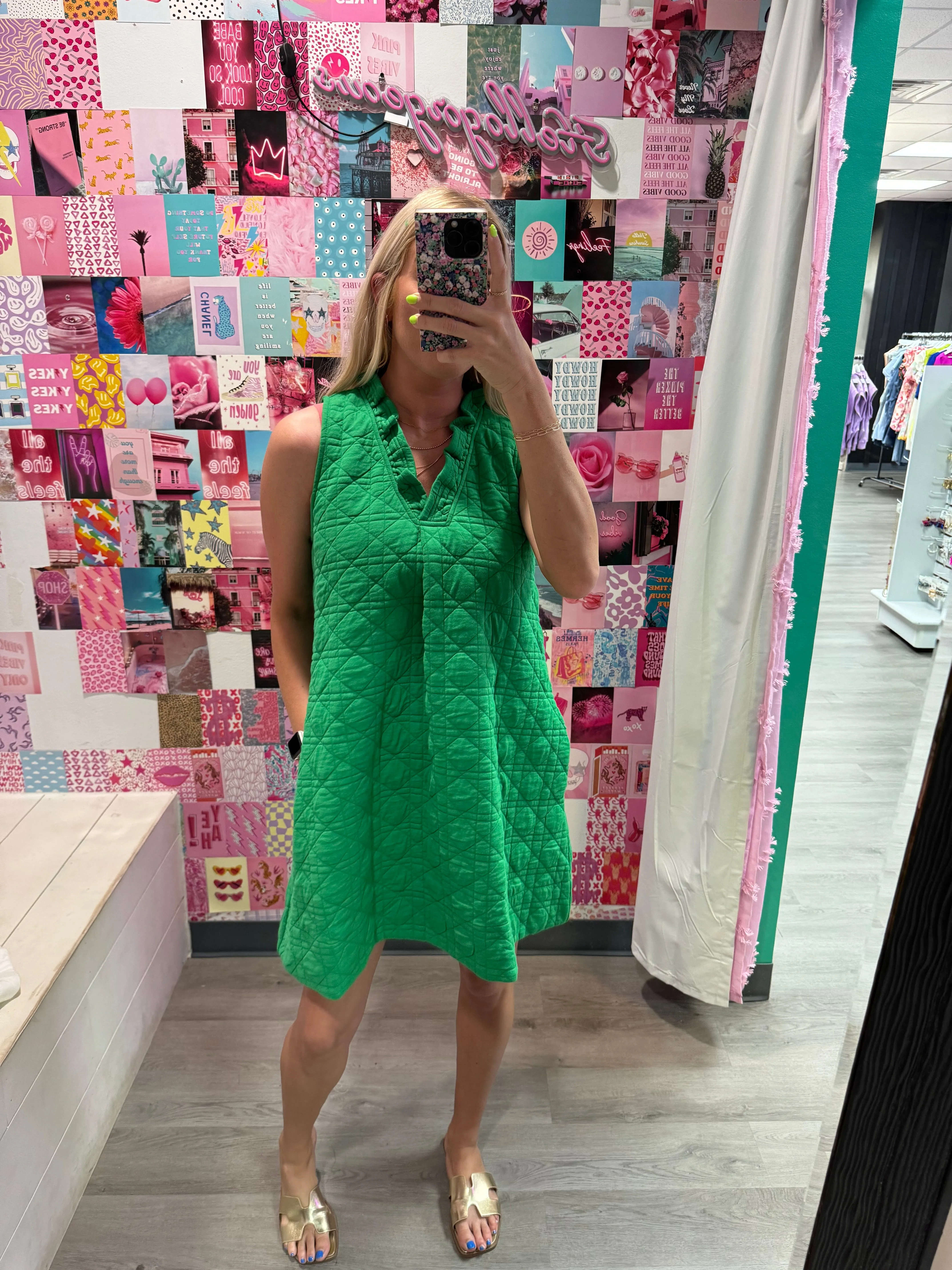 Planning Trips Dress - Green - ONLINE ONLY
