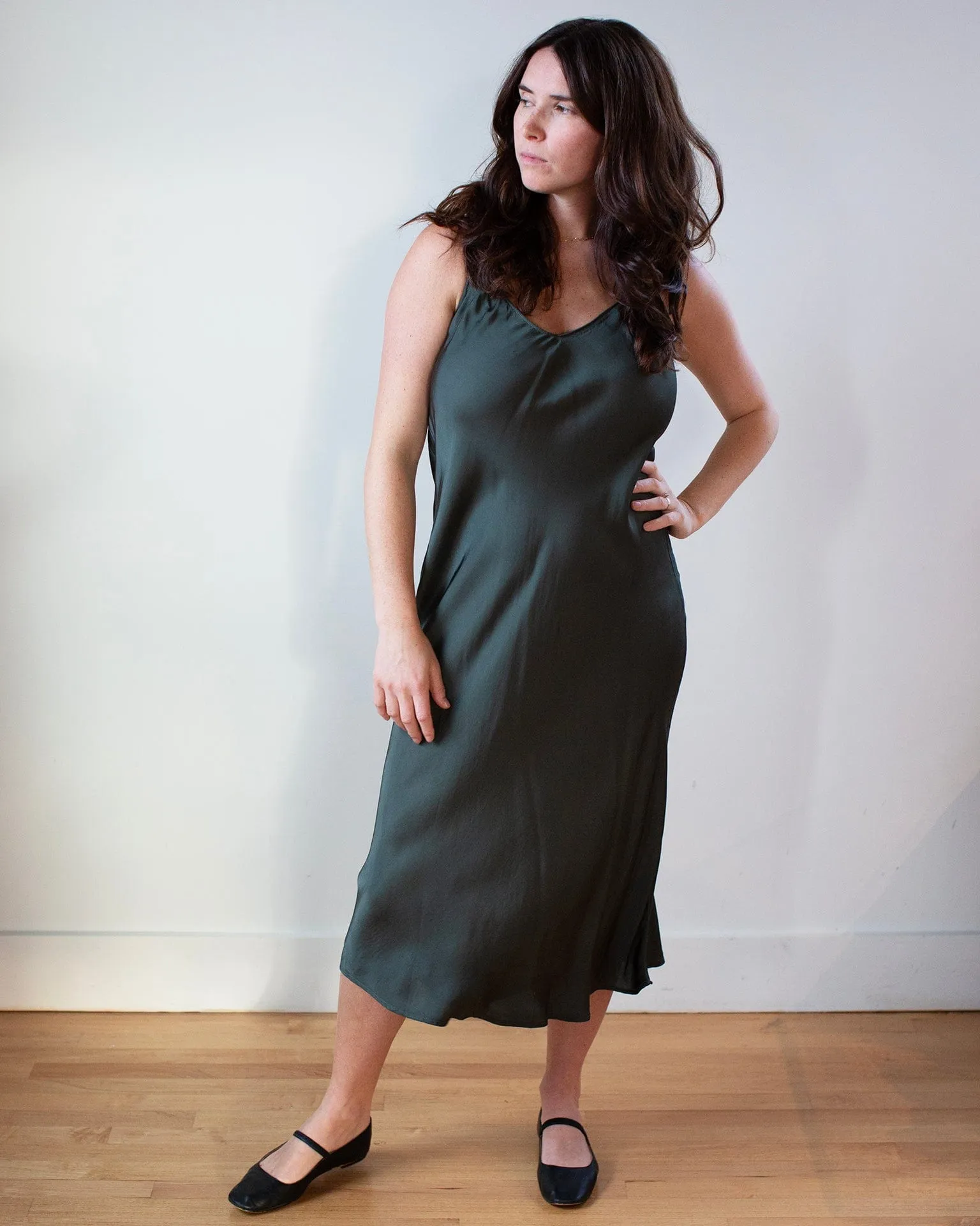 Poppy Slip Dress in Marsh