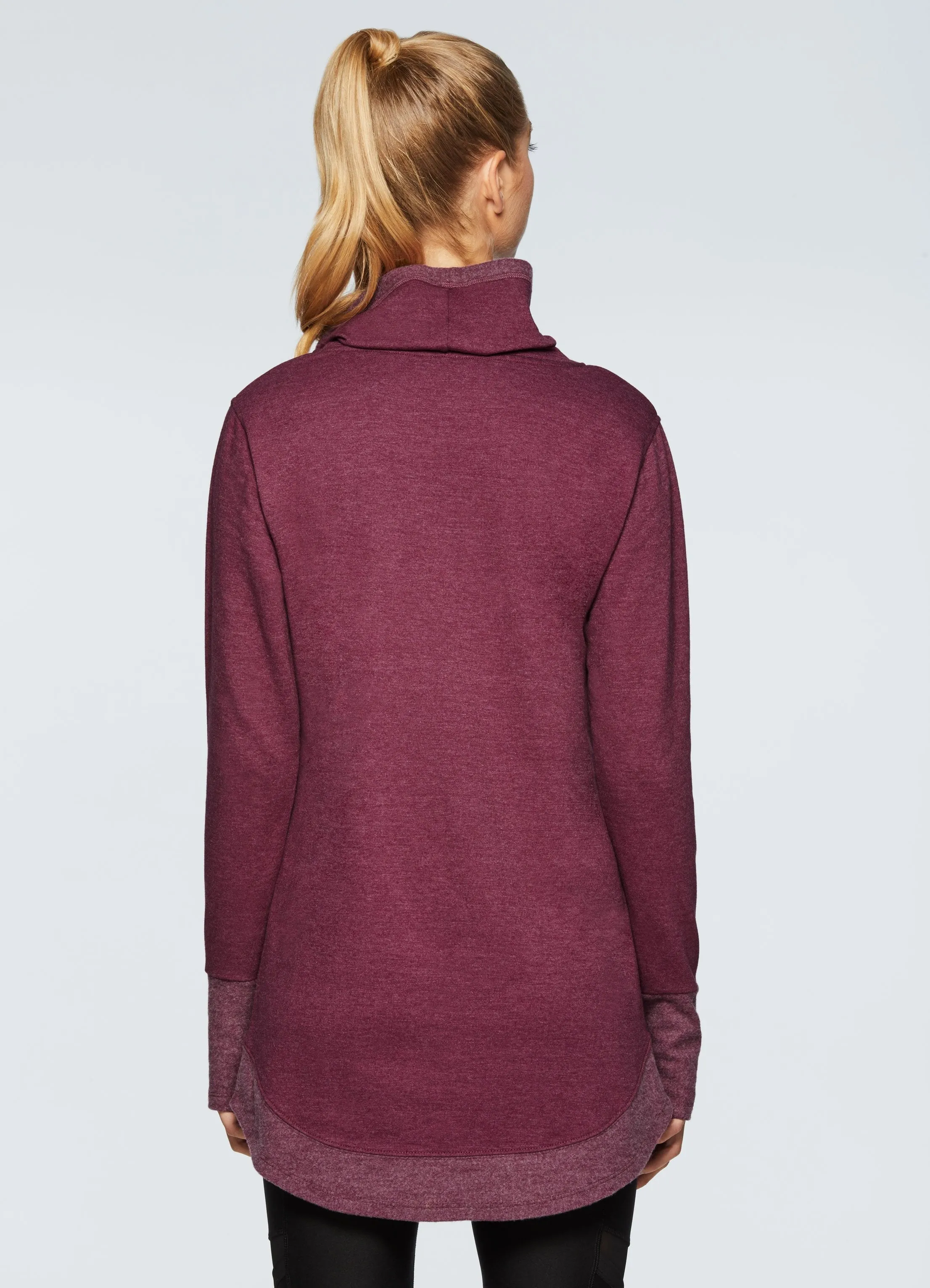 Prime Fleece Cowl Neck Tunic Sweatshirt
