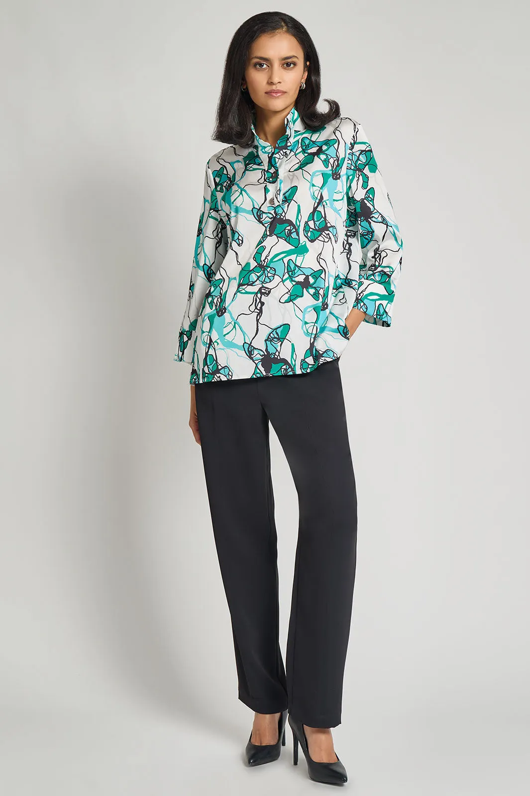 Printed Charmeuse Tunic
