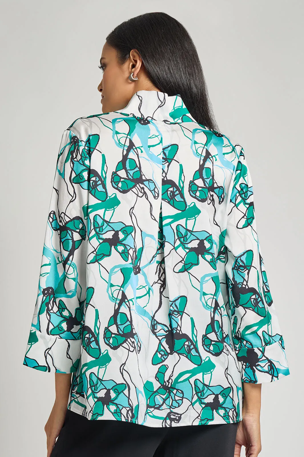 Printed Charmeuse Tunic
