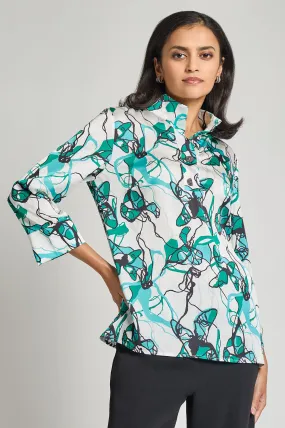 Printed Charmeuse Tunic