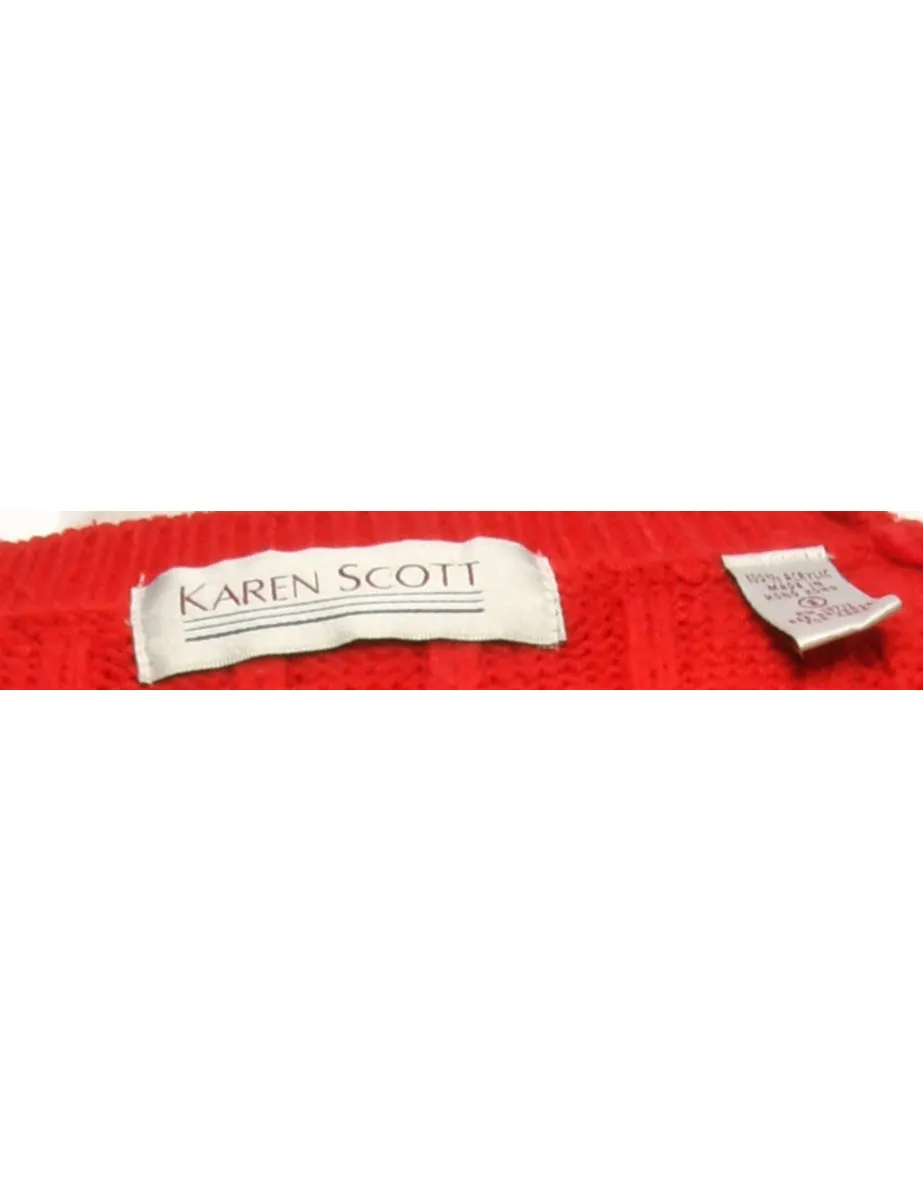 Red Karen Scott Jumper - S