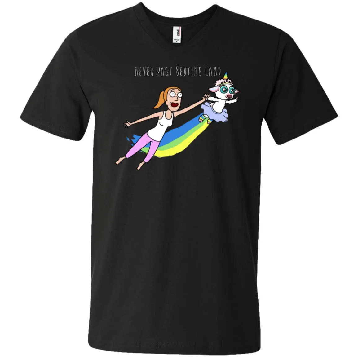 Rick And Morty Summer Never Past Bedtime Land Men V-Neck T-Shirt