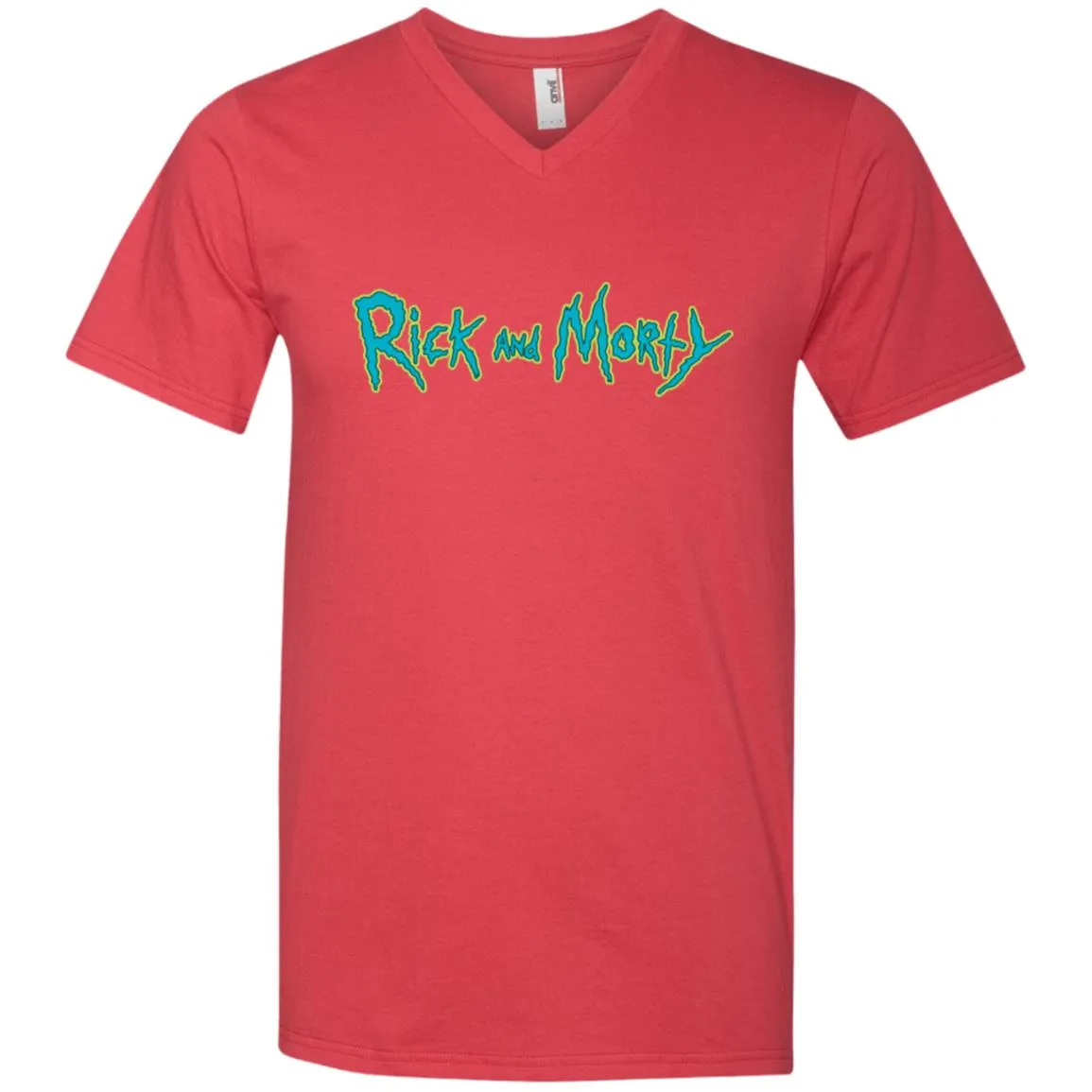 Rick And Morty Title Typography Men V-Neck T-Shirt
