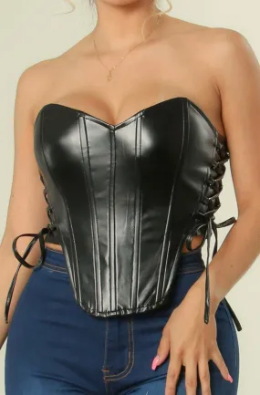RIDE OR DIE CORSET TOP - BLACK