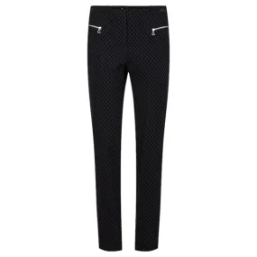 Robell Mimi Jacquard Trousers Black