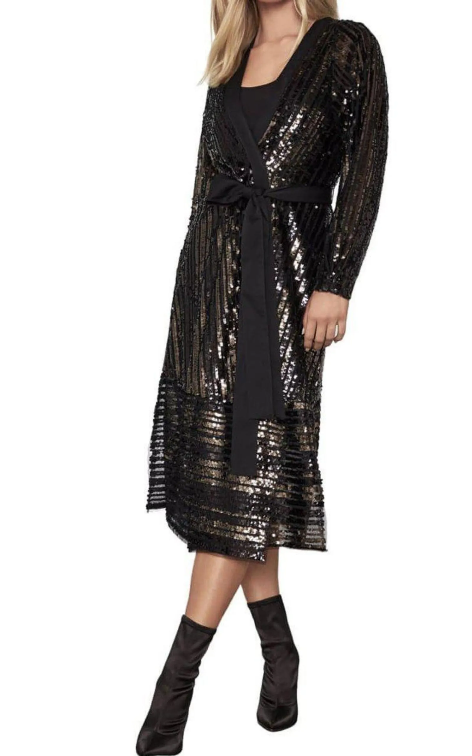 Sequin Wrap Dress