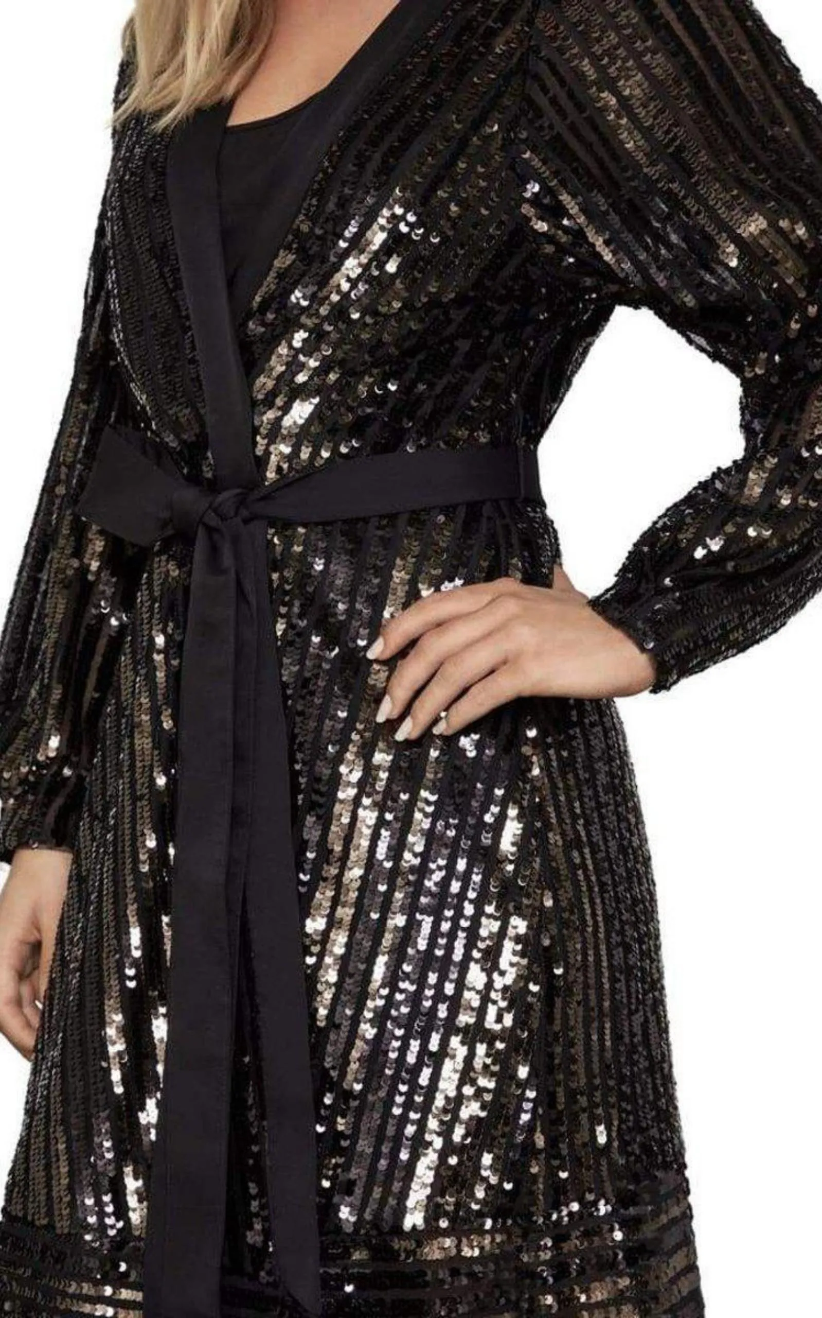 Sequin Wrap Dress