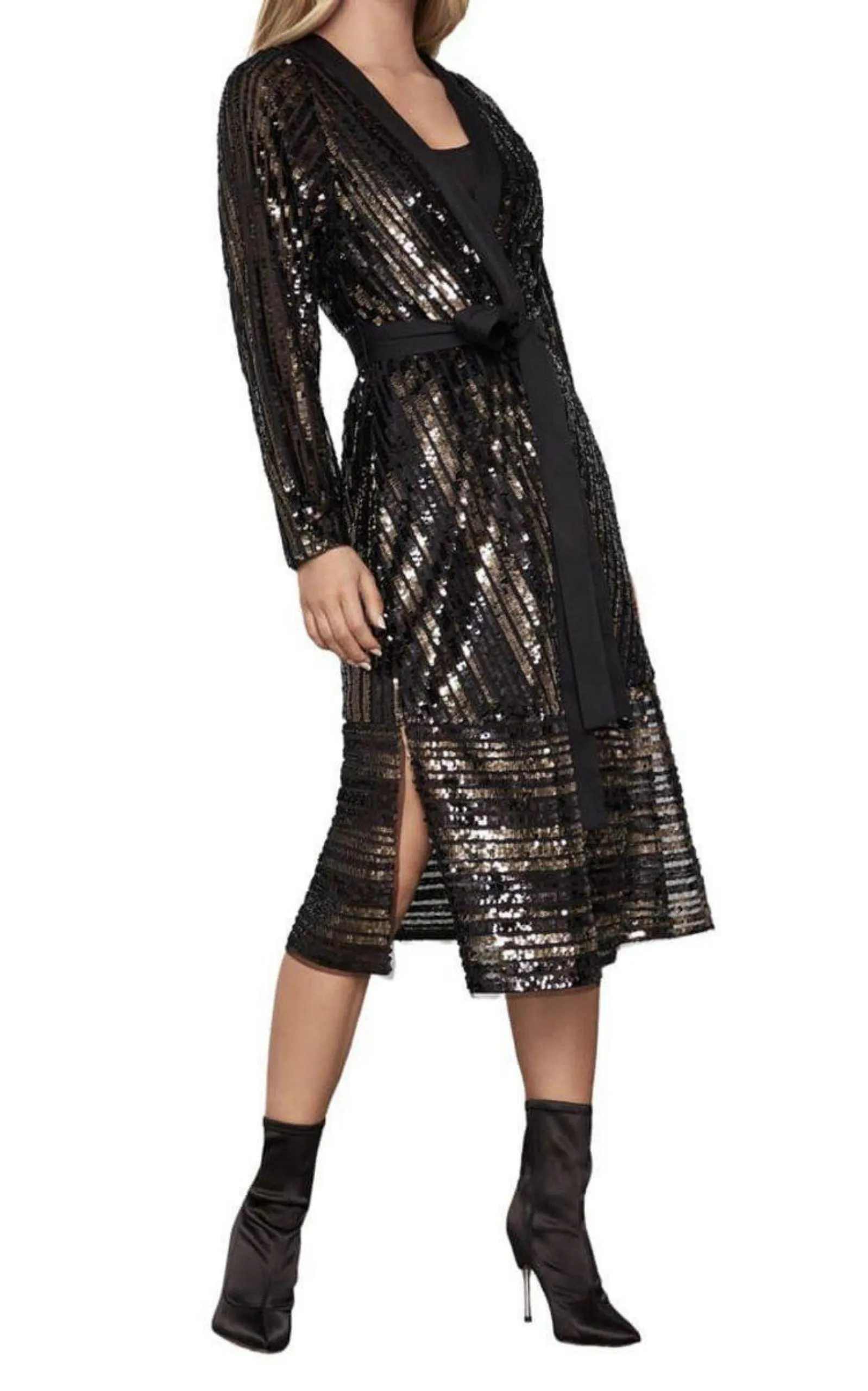 Sequin Wrap Dress