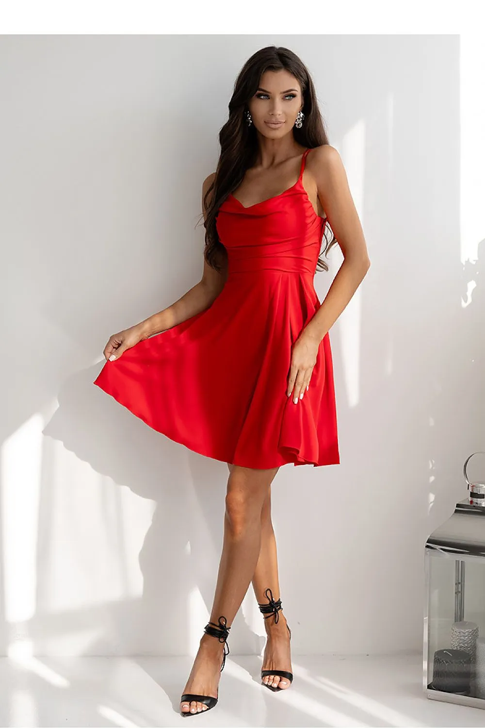 Short flared bottom cocktail dress