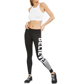 Slim Letters Print Elastic Leggings
