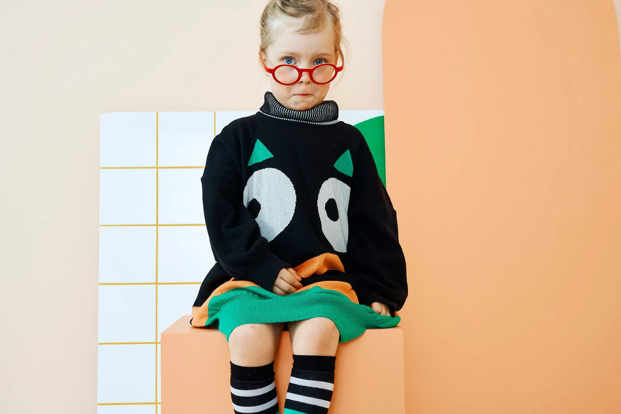 Sneaky Eye Knit Dress