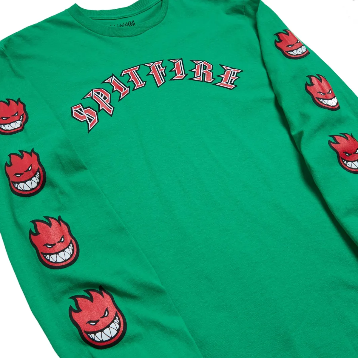 Spitfire Old E Bighead Fill Long Sleeve T-Shirt - Kelly Green