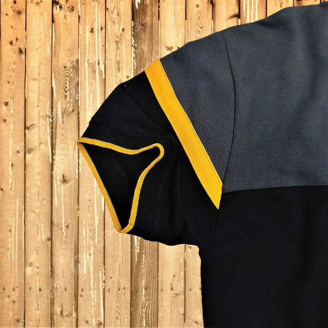 Steel Grey and Black Polo T-Shirt